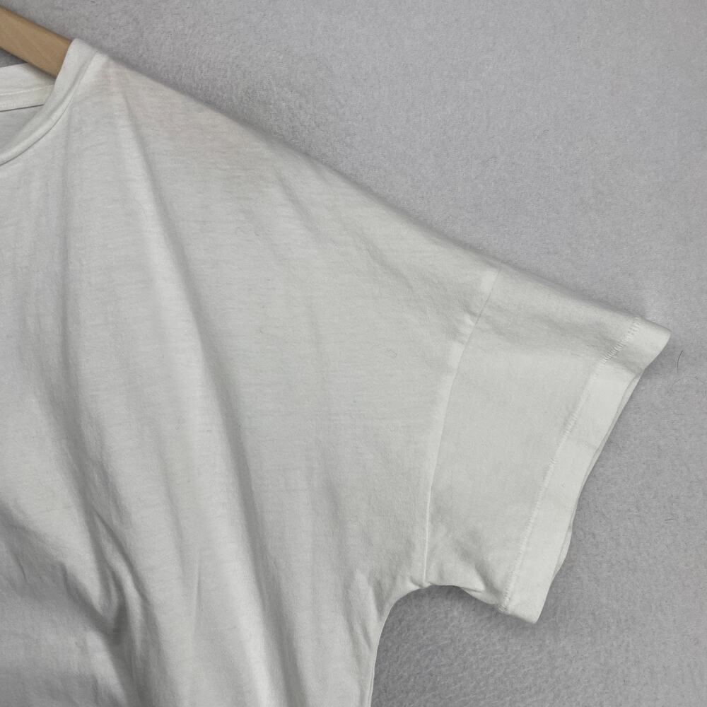 EILEEN FISHER Top L Slub Organic Cotton Jersey Oversized Boxy Dolman White - Picture 6 of 11